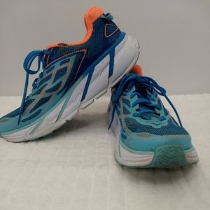 Hoka One One Clifton 3 Blue Jewel Coral Size 10